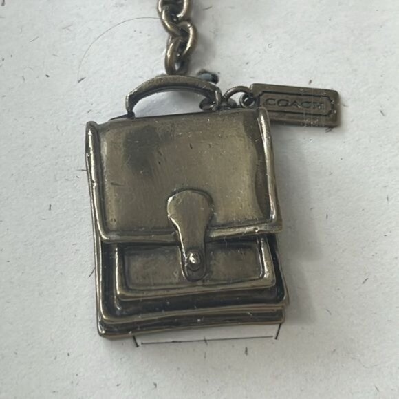 Coach Station FS100 Key Chain Fob in Solid Brass Original Box Packaging NIB - Picture 2 of 4